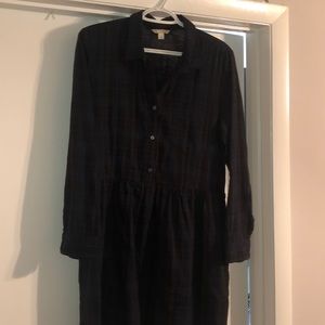 Gap long sleeve plaid dress